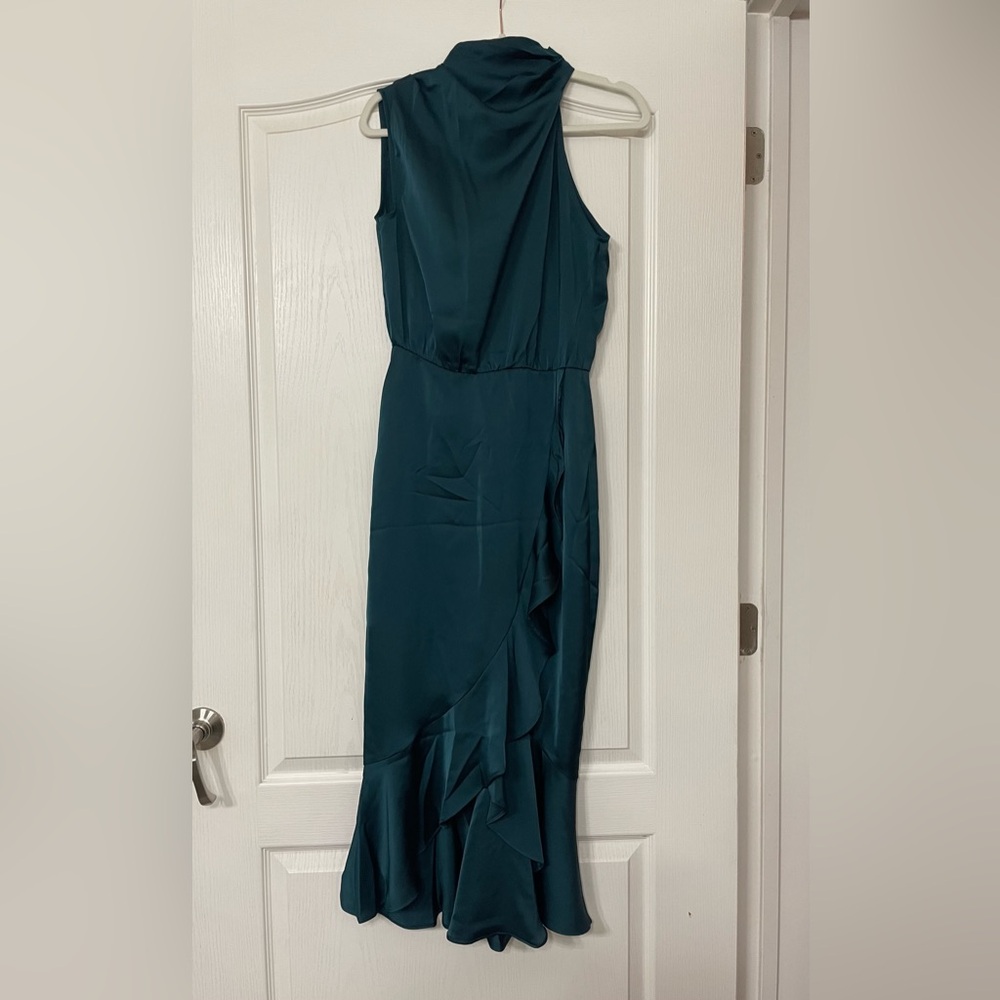 Hello Molly Asymmetrical Teal Dress